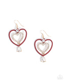 Soft and Sweet - Red Earrings - Paparazzi Accessories Earrings Bedazzle Me Pretty Mobile Fashion Boutique