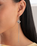 Soft-Hearted Sentiment - White Earrings - Paparazzi Accessories Earrings Bedazzle Me Pretty Mobile Fashion Boutique