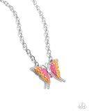 Soft Landing - Orange Necklace - Paparazzi Accessories Necklace Bedazzle Me Pretty Mobile Fashion Boutique