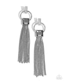 Softly Streamlined - Silver Post Earrings - Paparazzi Accessories Post Earrings Bedazzle Me Pretty Mobile Fashion Boutique