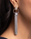 Softly Streamlined - Silver Post Earrings - Paparazzi Accessories Post Earrings Bedazzle Me Pretty Mobile Fashion Boutique