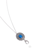 Solar Stunner - Blue Lanyard - Paparazzi Accessories Lanyard Bedazzle Me Pretty Mobile Fashion Boutique