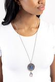 Solar Stunner - Blue Lanyard - Paparazzi Accessories Lanyard Bedazzle Me Pretty Mobile Fashion Boutique