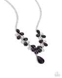 Solo Exhibition - Purple Necklace - Paparazzi Accessories Necklace Bedazzle Me Pretty Mobile Fashion Boutique