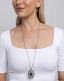 Sonata Swing - Purple Necklace - Paparazzi Accessories Necklace Bedazzle Me Pretty Mobile Fashion Boutique