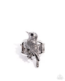 Songbird Season - Silver Ring - Paparazzi Accessories Ring Bedazzle Me Pretty Mobile Fashion Boutique