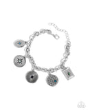 Soothing Stars - Blue Bracelet - Paparazzi Accessories Bracelet Bedazzle Me Pretty Mobile Fashion Boutique
