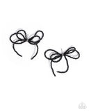 Sophisticated Sprinkle - Black Post Earrings - Paparazzi Accessories Post Earrings Bedazzle Me Pretty Mobile Fashion Boutique
