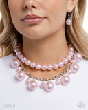 Sophisticated to the Max - Pink Necklace - Paparazzi Accessories Necklace Bedazzle Me Pretty Mobile Fashion Boutique