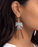 Southwestern Selfie - Blue Earrings - Paparazzi Accessories Earrings Bedazzle Me Pretty Mobile Fashion Boutique