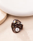 Specific Sovereign - Copper Ring - Paparazzi Accessories Ring Bedazzle Me Pretty Mobile Fashion Boutique