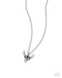 Speeding Up - Black Mens Necklace - Paparazzi Accessories Mens Necklace Bedazzle Me Pretty Mobile Fashion Boutique