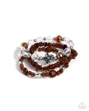 Spellbound Stack - Brown Bracelet - Paparazzi Accessories Bracelet Bedazzle Me Pretty Mobile Fashion Boutique