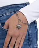 Spiderweb Selfie - Silver Bracelet Charm Bracelet - Paparazzi Accessories Bracelet Bedazzle Me Pretty Mobile Fashion Boutique