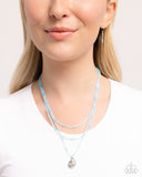 Spiral Safari - Blue Necklace - Paparazzi Accessories Necklace Bedazzle Me Pretty Mobile Fashion Boutique