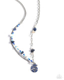 Spiraling Seafloor - Blue Necklace - Paparazzi Accessories Necklace Bedazzle Me Pretty Mobile Fashion Boutique