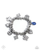 Spirited Sentiment - Blue Bracelet - Paparazzi Accessories Bracelet Bedazzle Me Pretty Mobile Fashion Boutique