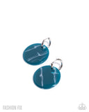 Spirited Show - Blue Earrings - Paparazzi Accessories Earrings Bedazzle Me Pretty Mobile Fashion Boutique