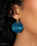 Spirited Show - Blue Earrings - Paparazzi Accessories Earrings Bedazzle Me Pretty Mobile Fashion Boutique