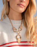 Spirited Softness - Gold Necklace - Paparazzi Accessories Necklace Bedazzle Me Pretty Mobile Fashion Boutique
