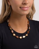 Spotted Safari - Brown Necklace - Paparazzi Accessories Necklace Bedazzle Me Pretty Mobile Fashion Boutique