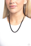 Spray Paint Sass - Black Necklace - Paparazzi Accessories Necklace Bedazzle Me Pretty Mobile Fashion Boutique