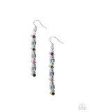Square Slope - Multi Earrings - Paparazzi Accessories Earrings Bedazzle Me Pretty Mobile Fashion Boutique