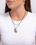 Stackable Stars - Brass Necklace - Paparazzi Accessories Necklace Bedazzle Me Pretty Mobile Fashion Boutique