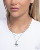 Stackable Stars - Green Necklace - Paparazzi Accessories Necklace Bedazzle Me Pretty Mobile Fashion Boutique