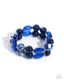Stacked Season - Blue Bracelet - Paparazzi Accessories Bracelet Bedazzle Me Pretty Mobile Fashion Boutique