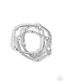 Stacked Shopaholic - Silver Bracelet - Paparazzi Accessories Bracelet Bedazzle Me Pretty Mobile Fashion Boutique