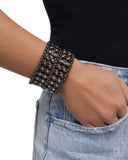 Stacked Significance - Black Bracelet - Paparazzi Accessories Bracelet Bedazzle Me Pretty Mobile Fashion Boutique