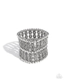 Stacked Significance - Silver Bracelet - Paparazzi Accessories Bracelet Bedazzle Me Pretty Mobile Fashion Boutique