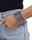 Stacked Significance - Silver Bracelet - Paparazzi Accessories Bracelet Bedazzle Me Pretty Mobile Fashion Boutique