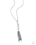 Stacked Standpoint - Blue Necklace - Paparazzi Accessories Necklace Bedazzle Me Pretty Mobile Fashion Boutique