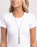 Stacked Standpoint - Blue Necklace - Paparazzi Accessories Necklace Bedazzle Me Pretty Mobile Fashion Boutique