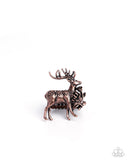 Stag Statement - Copper Ring - Paparazzi Accessories Ring Bedazzle Me Pretty Mobile Fashion Boutique