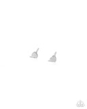 Stainless Sweethearts - Silver Post Earrings - Paparazzi Accessories Post Earrings Bedazzle Me Pretty Mobile Fashion Boutique