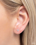 Stainless Sweethearts - Silver Post Earrings - Paparazzi Accessories Post Earrings Bedazzle Me Pretty Mobile Fashion Boutique