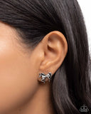Stallion Selfie - Silver Post Earrings - Paparazzi Accessories Post Earrings Bedazzle Me Pretty Mobile Fashion Boutique