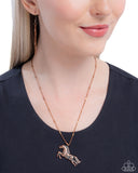 Stallion Spotlight - Copper Necklace - Paparazzi Accessories Necklace Bedazzle Me Pretty Mobile Fashion Boutique