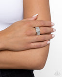 Standard of Care - White Ring - Paparazzi Accessories Ring Bedazzle Me Pretty Mobile Fashion Boutique