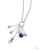 Star Divination - Purple Lanyard - Paparazzi Accessories Lanyard Bedazzle Me Pretty Mobile Fashion Boutique