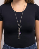 Star Divination - Purple Lanyard - Paparazzi Accessories Lanyard Bedazzle Me Pretty Mobile Fashion Boutique