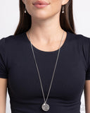 Star-Spangled Sass - White Necklace - Paparazzi Accessories Necklace Bedazzle Me Pretty Mobile Fashion Boutique