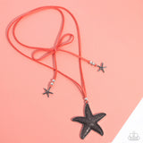 Starfish Sentiment - Orange Necklace - Paparazzi Accessories Necklace Bedazzle Me Pretty Mobile Fashion Boutique