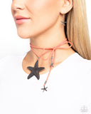 Starfish Sentiment - Orange Necklace - Paparazzi Accessories Necklace Bedazzle Me Pretty Mobile Fashion Boutique