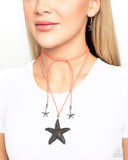 Starfish Sentiment - Orange Necklace - Paparazzi Accessories Necklace Bedazzle Me Pretty Mobile Fashion Boutique