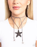 Starfish Sentiment - Silver Necklace - Paparazzi Accessories Necklace Bedazzle Me Pretty Mobile Fashion Boutique