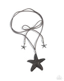 Starfish Sentiment - Silver Necklace - Paparazzi Accessories Necklace Bedazzle Me Pretty Mobile Fashion Boutique